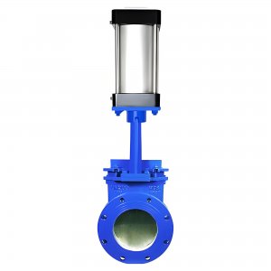 氣動刀閘閥PZ673Y-16C，DN250（介質灰渣混合